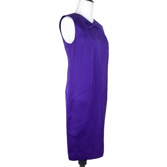 Worth New York Purple Satin Shift Dress Size 0 - Picture 2 of 7